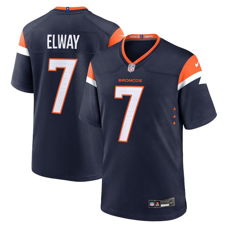 Men Denver Broncos 7 John Elway Nike Navy Alternate Retired Player Game NFL Jersey